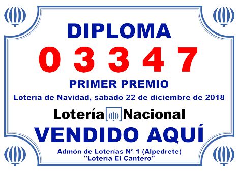Loterías El Cantero - GRAN PREMIO 1